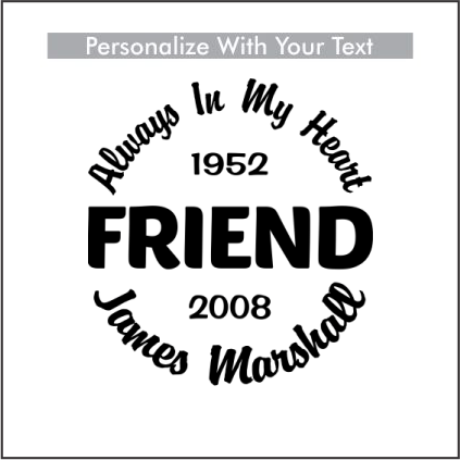 Car Decals FRIEND - Celebration Of Life Decal GiftsByJeff Gifts By Jeff Pittsburgh PA