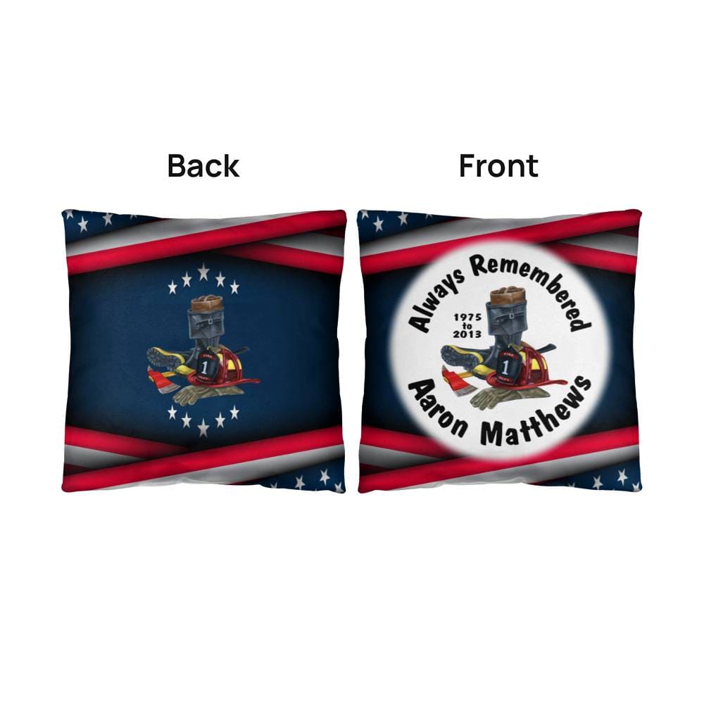 Jewelry Full Color Fire Gear Personalized Memorial Pillow #2 GiftsByJeff Gifts By Jeff Pittsburgh PA