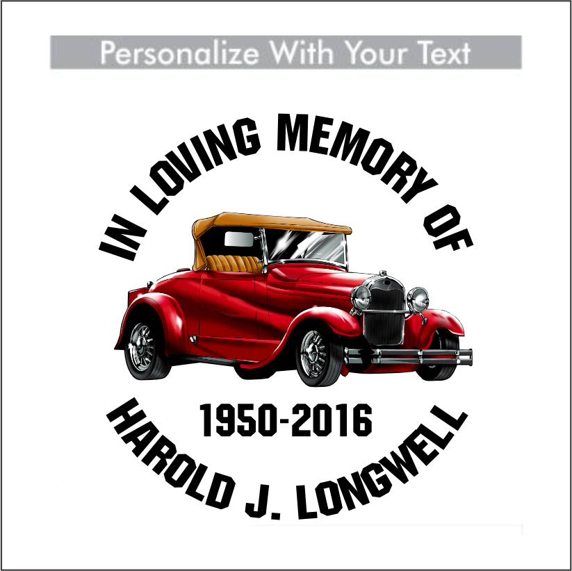 Car Decals Full Color Hot Rod - Celebration Of Life Decal GiftsByJeff Gifts By Jeff Pittsburgh PA