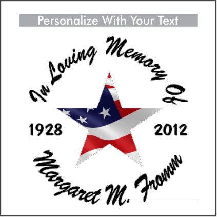 Car Decals Full Color STAR Flag - Celebration Of Life Decal GiftsByJeff Gifts By Jeff Pittsburgh PA