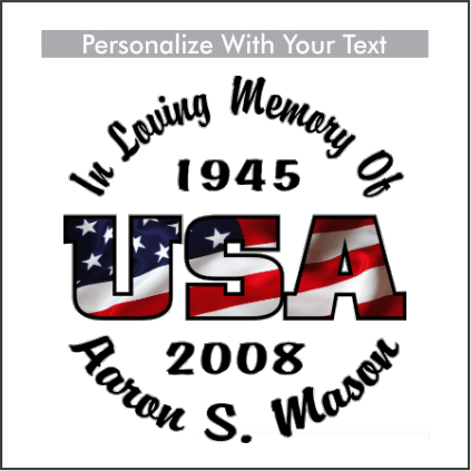 Car Decals Full Color USA Flag - Celebration Of Life Decal GiftsByJeff Gifts By Jeff Pittsburgh PA