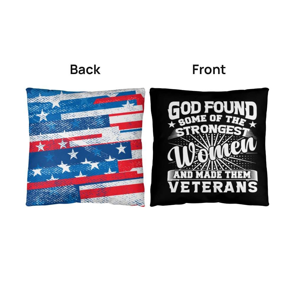 Jewelry God Found Some Of The Strongest Women And Made Them Veterans - Classic Patriotic Pillow GiftsByJeff Gifts By Jeff Pittsburgh PA