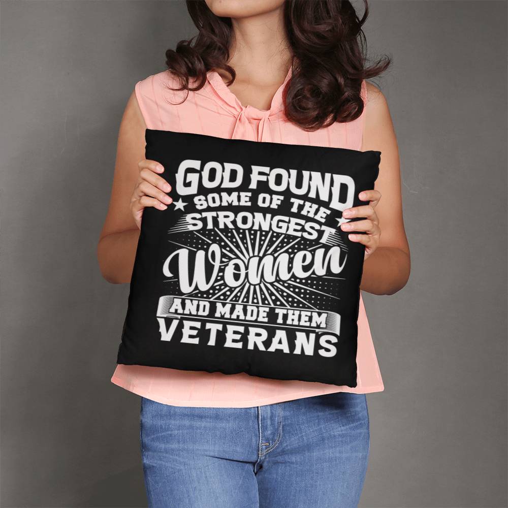 Jewelry God Found Some Of The Strongest Women And Made Them Veterans - Classic Patriotic Pillow GiftsByJeff Gifts By Jeff Pittsburgh PA