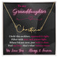 Jewelry Gold Finish Over Stainless Steel / Standard Box To My Granddaughter - When I'm not near, just hold it close, Feel my love, that's what matters most. - Signature Style Name Necklace GiftsByJeff Gifts By Jeff Pittsburgh PA