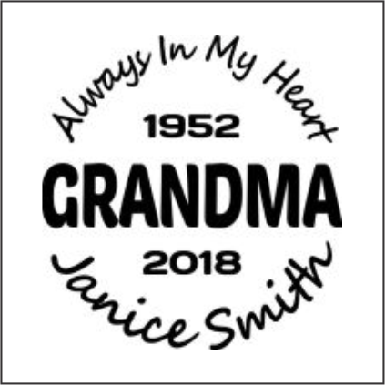 Car Decals GRANDMA - Celebration Of Life Decal GiftsByJeff Gifts By Jeff Pittsburgh PA