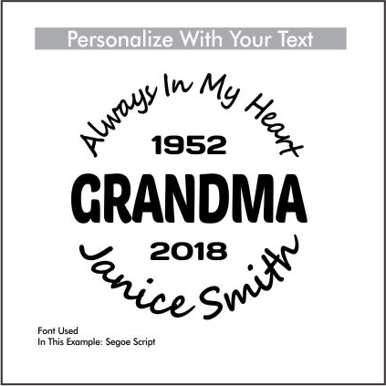 Car Decals GRANDMA - Celebration Of Life Decal GiftsByJeff Gifts By Jeff Pittsburgh PA