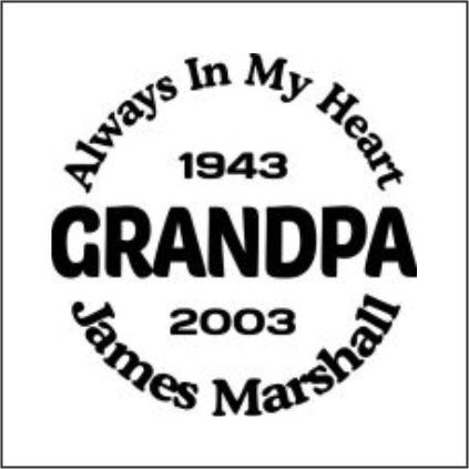 Car Decals GRANDPA - Celebration Of Life Decal GiftsByJeff Gifts By Jeff Pittsburgh PA