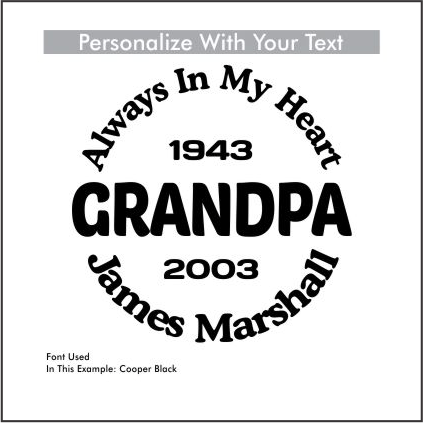 Car Decals GRANDPA - Celebration Of Life Decal GiftsByJeff Gifts By Jeff Pittsburgh PA