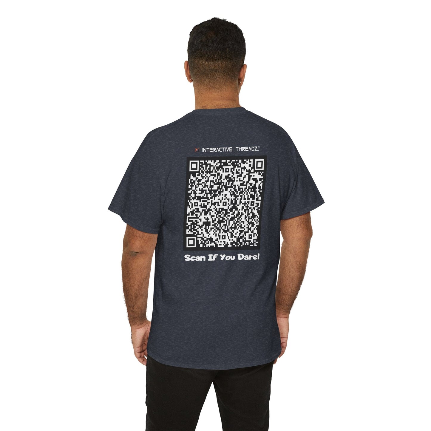 T-Shirt Heather Navy / S Ladies Do You Like BBQ? - QR Code Shirt - Gildan 5000 Unisex T-shirt GiftsByJeff Gifts By Jeff Pittsburgh PA