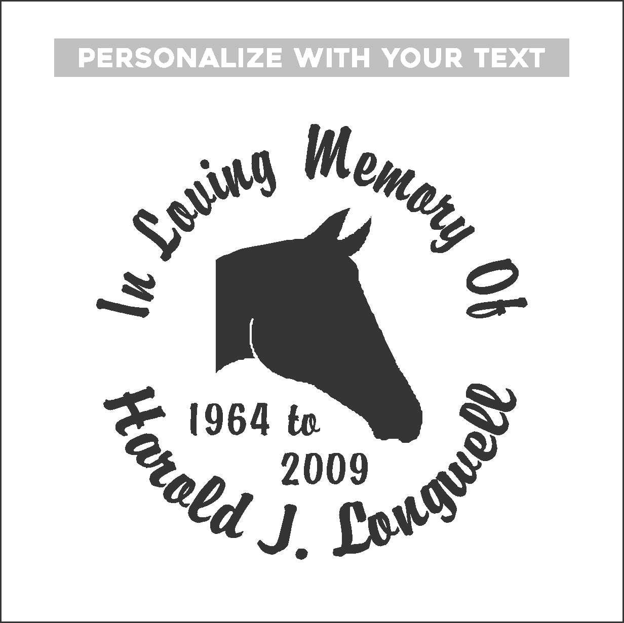 Car Decals Horse Head Silhouette - Celebration Of Life Decal GiftsByJeff Gifts By Jeff Pittsburgh PA