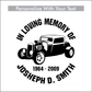 Car Decals Hot Rod Coupe - Celebration Of Life Decal GiftsByJeff Gifts By Jeff Pittsburgh PA