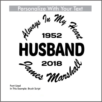 Car Decals HUSBAND - Celebration Of Life Decal GiftsByJeff Gifts By Jeff Pittsburgh PA