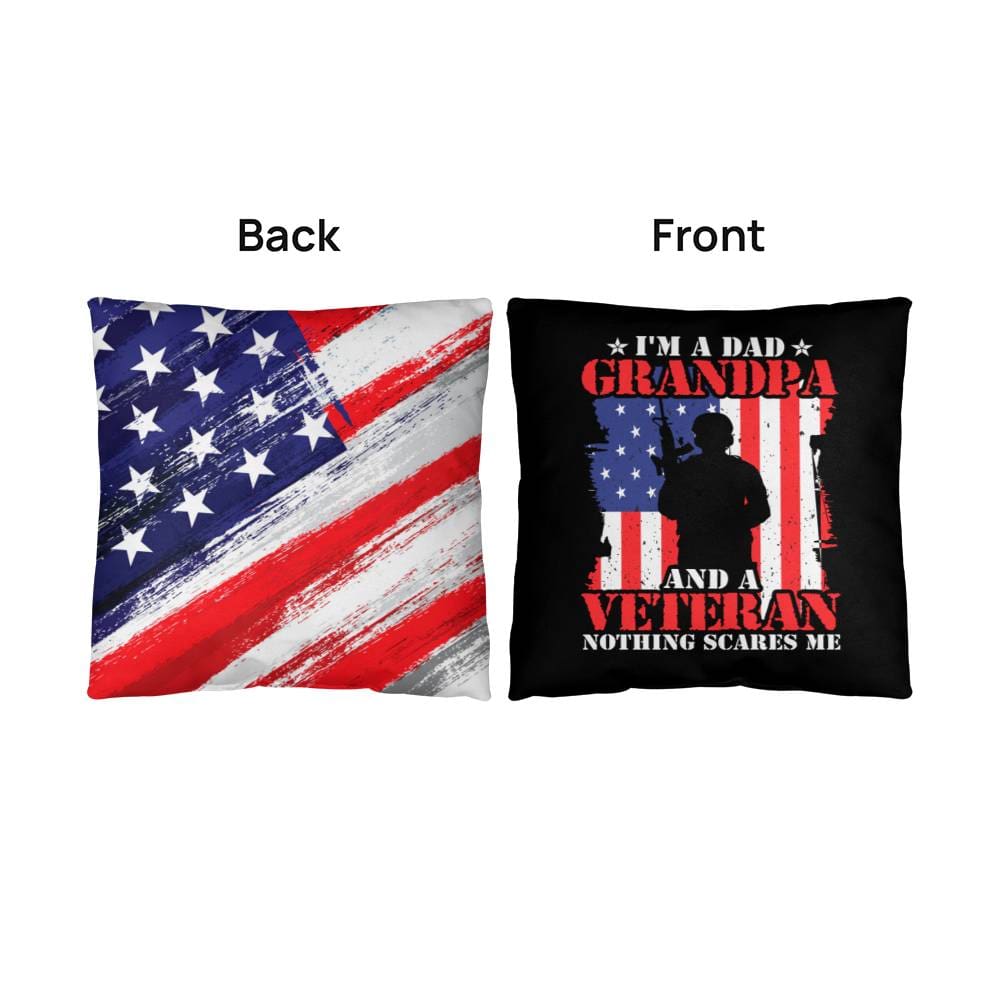 Jewelry I'm A Dad, A Grandpa, And A Veteran, Nothing Scares Me - Classic Patriotic Pillow GiftsByJeff Gifts By Jeff Pittsburgh PA