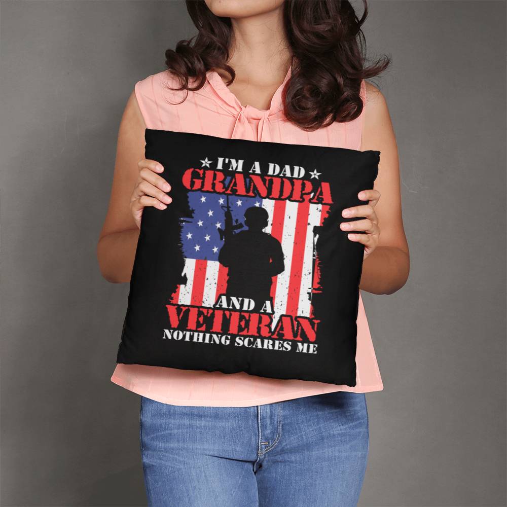 Jewelry I'm A Dad, A Grandpa, And A Veteran, Nothing Scares Me - Classic Patriotic Pillow GiftsByJeff Gifts By Jeff Pittsburgh PA