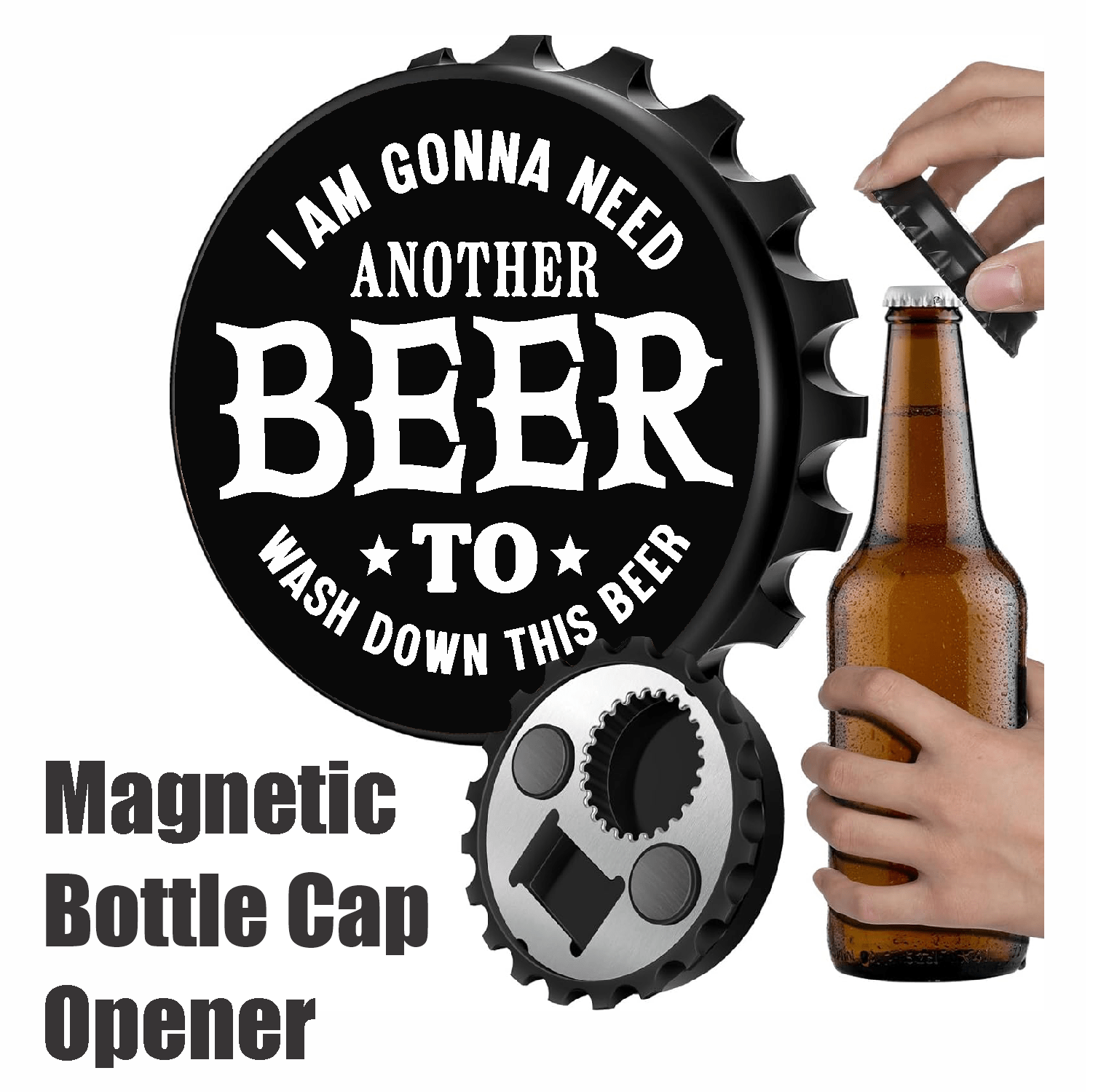 accessories I'm Gonna Need Another Beer - Designer Beer Bottle Opener Magnet for Refrigerator, Gifts for Beer Lovers, Black GiftsByJeff Gifts By Jeff Pittsburgh PA