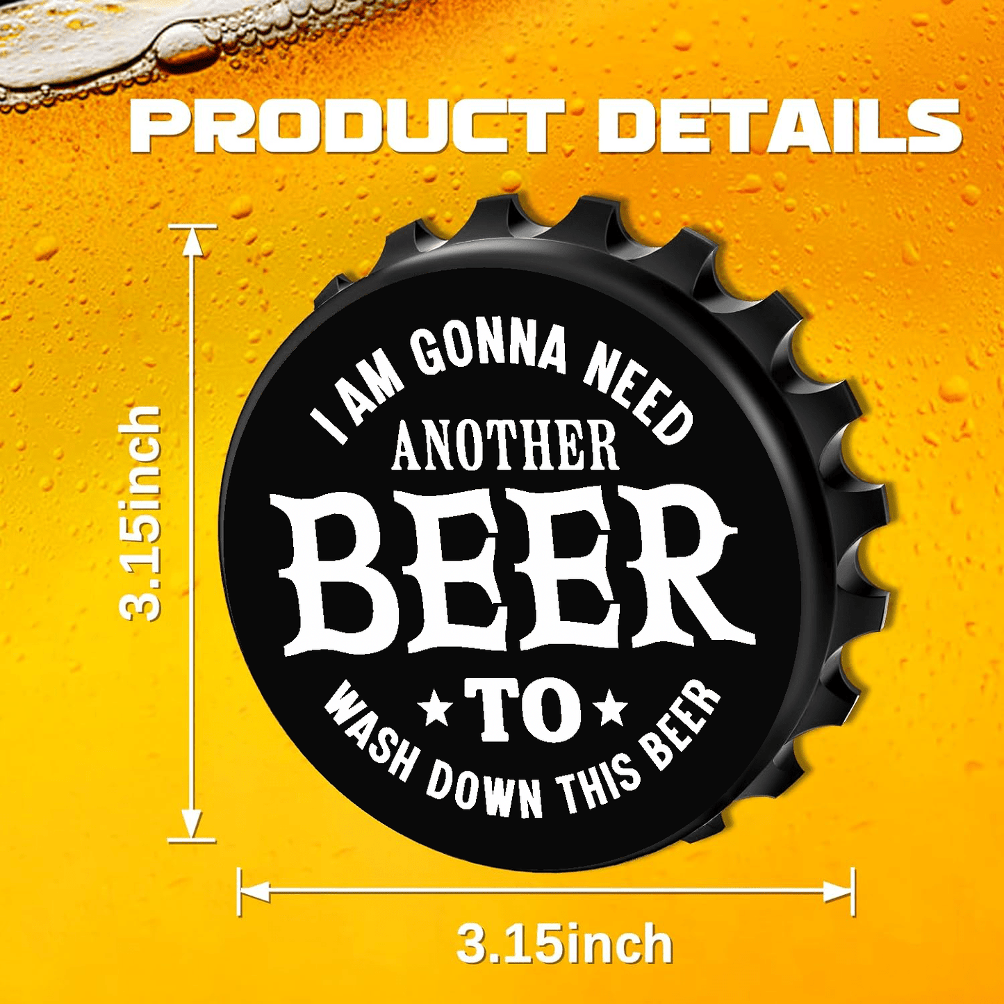 accessories I'm Gonna Need Another Beer - Designer Beer Bottle Opener Magnet for Refrigerator, Gifts for Beer Lovers, Black GiftsByJeff Gifts By Jeff Pittsburgh PA