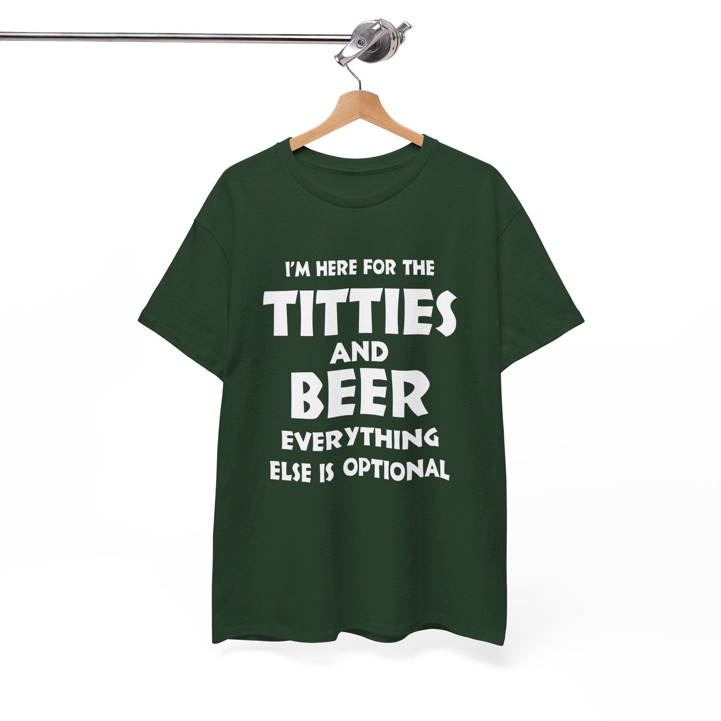 T-Shirt I'm Here For The Titties And Beer - Gildan 5000 Unisex T-shirt GiftsByJeff Gifts By Jeff Pittsburgh PA