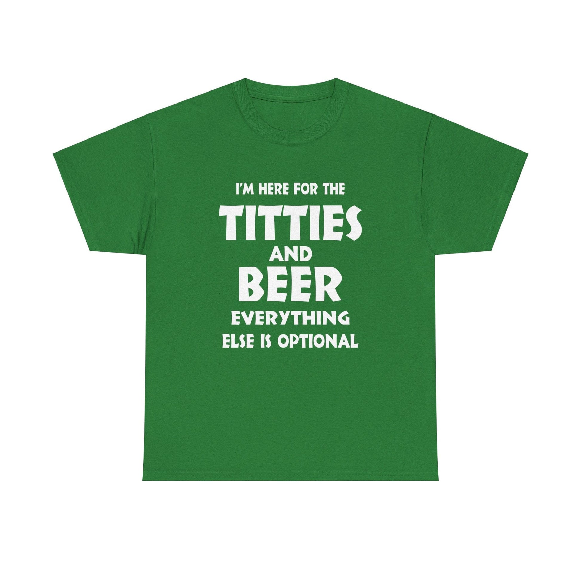 T-Shirt I'm Here For The Titties And Beer - Gildan 5000 Unisex T-shirt GiftsByJeff Gifts By Jeff Pittsburgh PA