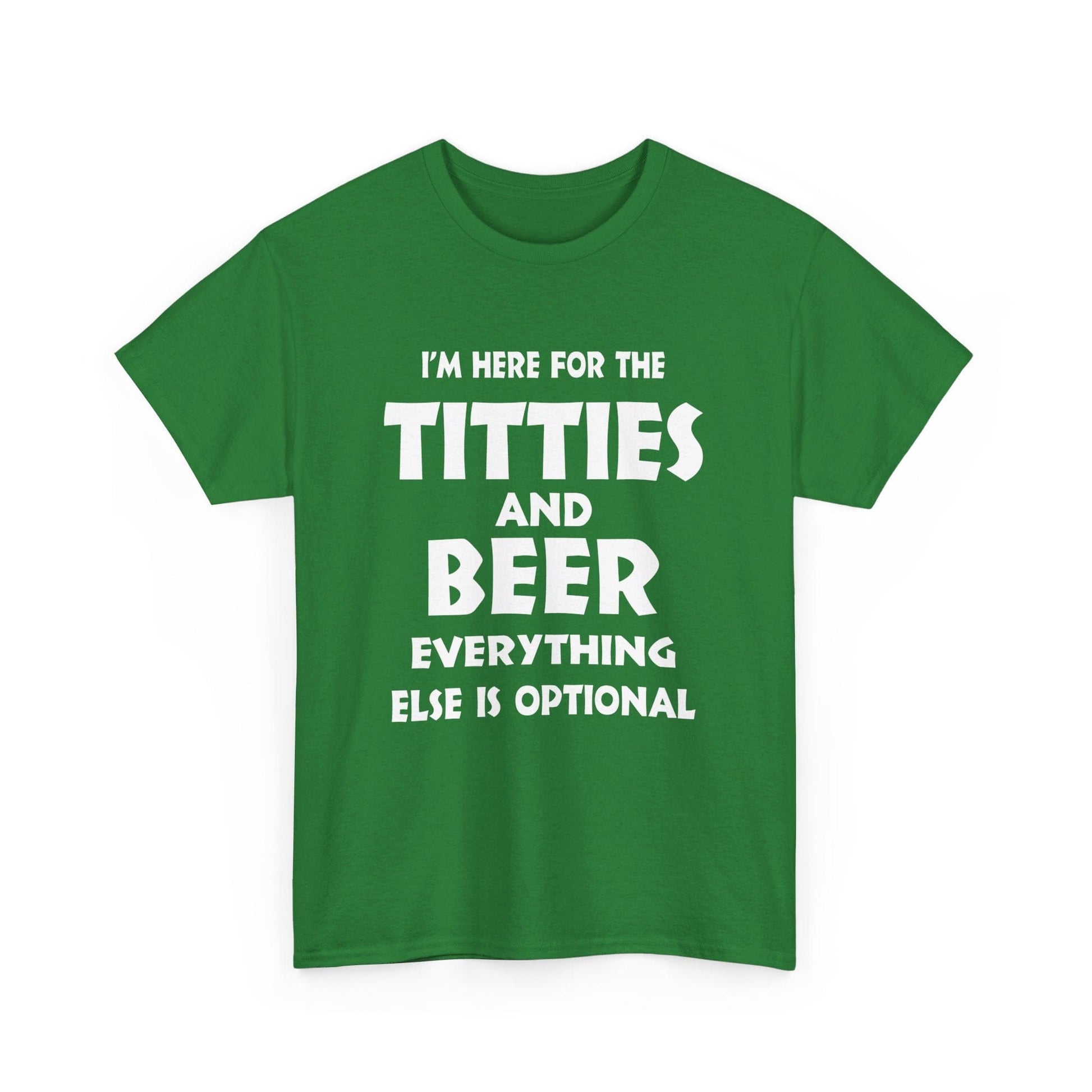 T-Shirt I'm Here For The Titties And Beer - Gildan 5000 Unisex T-shirt GiftsByJeff Gifts By Jeff Pittsburgh PA