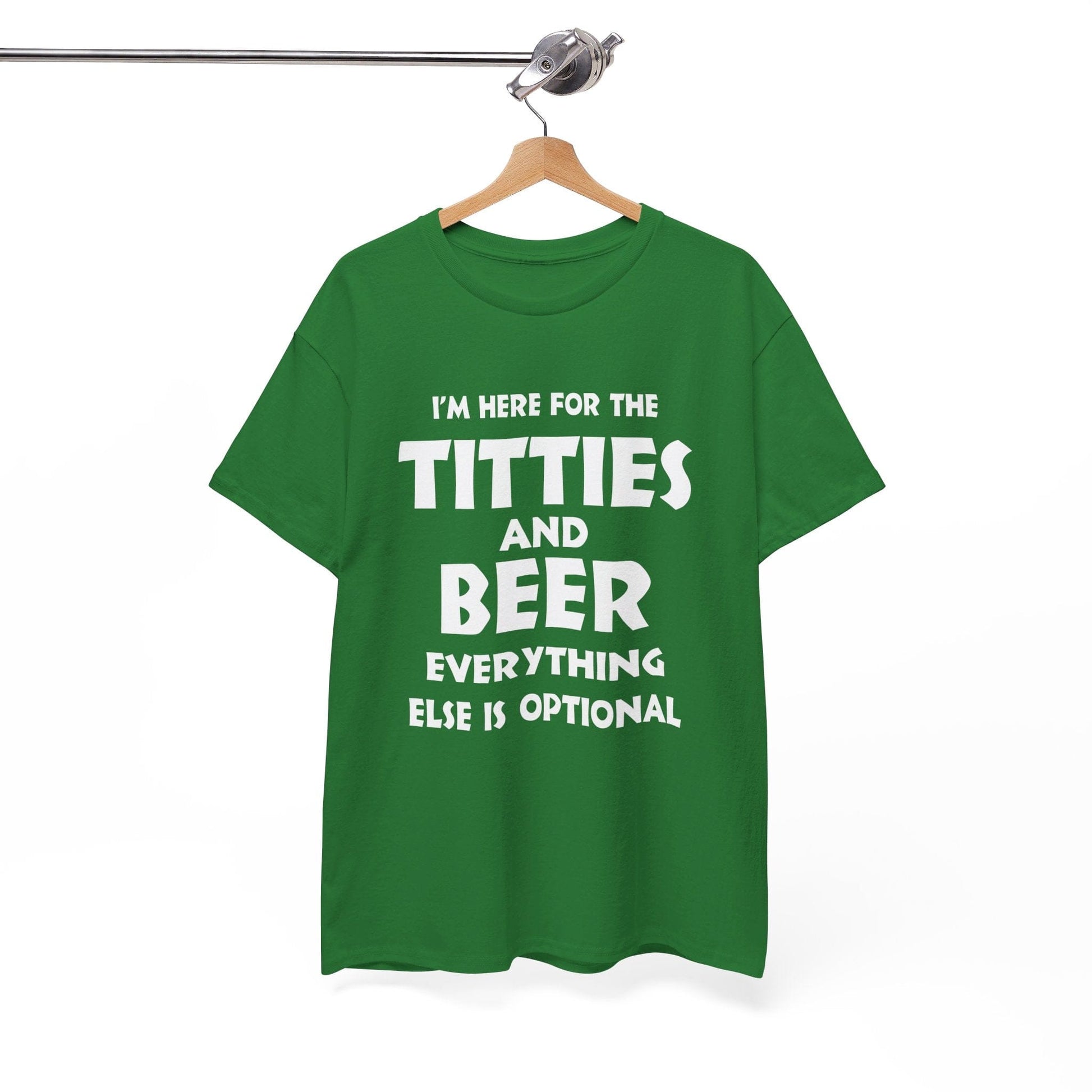 T-Shirt I'm Here For The Titties And Beer - Gildan 5000 Unisex T-shirt GiftsByJeff Gifts By Jeff Pittsburgh PA