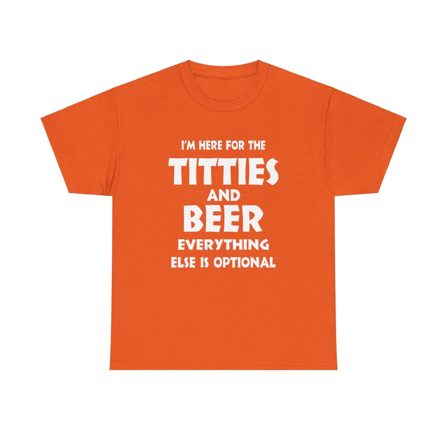 T-Shirt I'm Here For The Titties And Beer - Gildan 5000 Unisex T-shirt GiftsByJeff Gifts By Jeff Pittsburgh PA