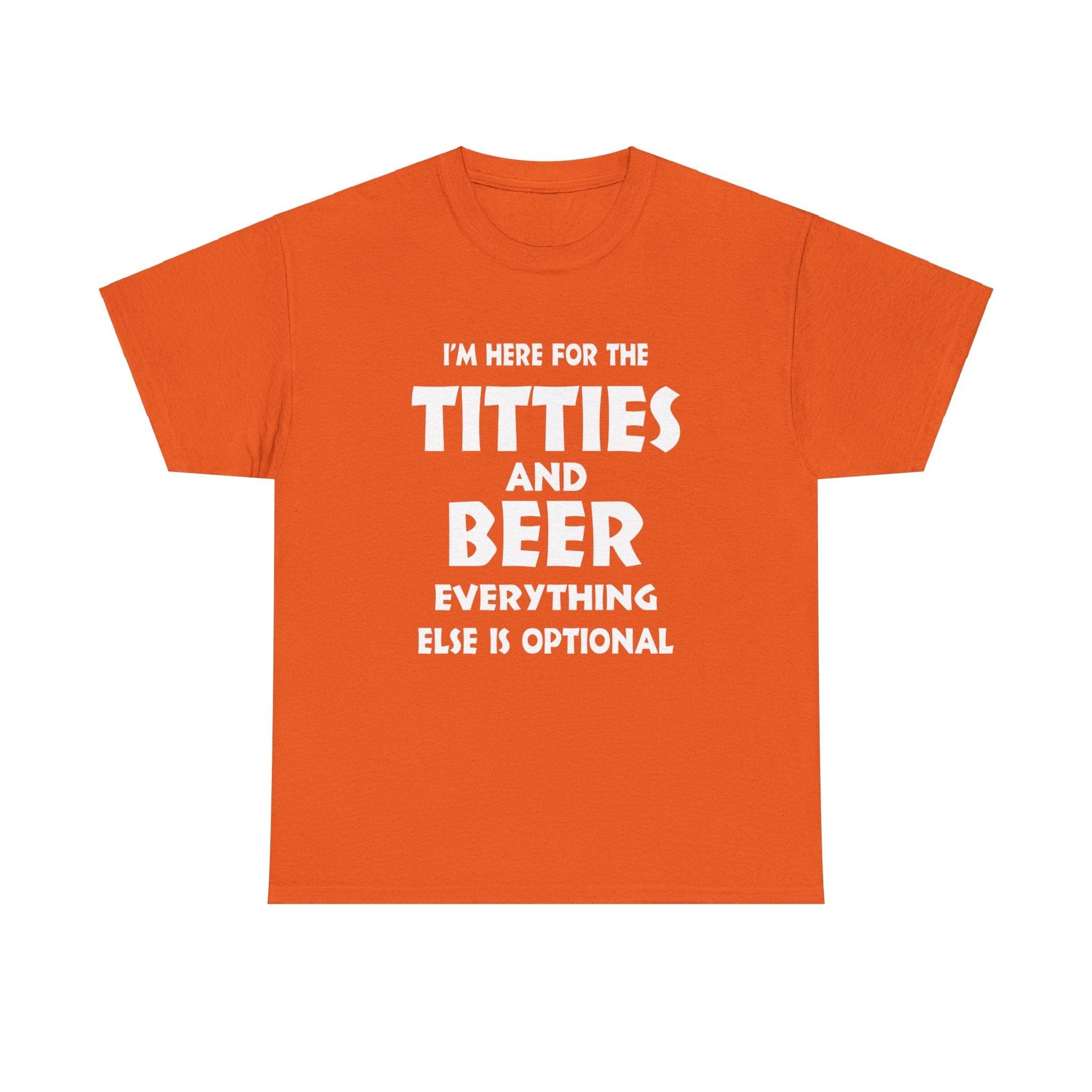 T-Shirt I'm Here For The Titties And Beer - Gildan 5000 Unisex T-shirt GiftsByJeff Gifts By Jeff Pittsburgh PA