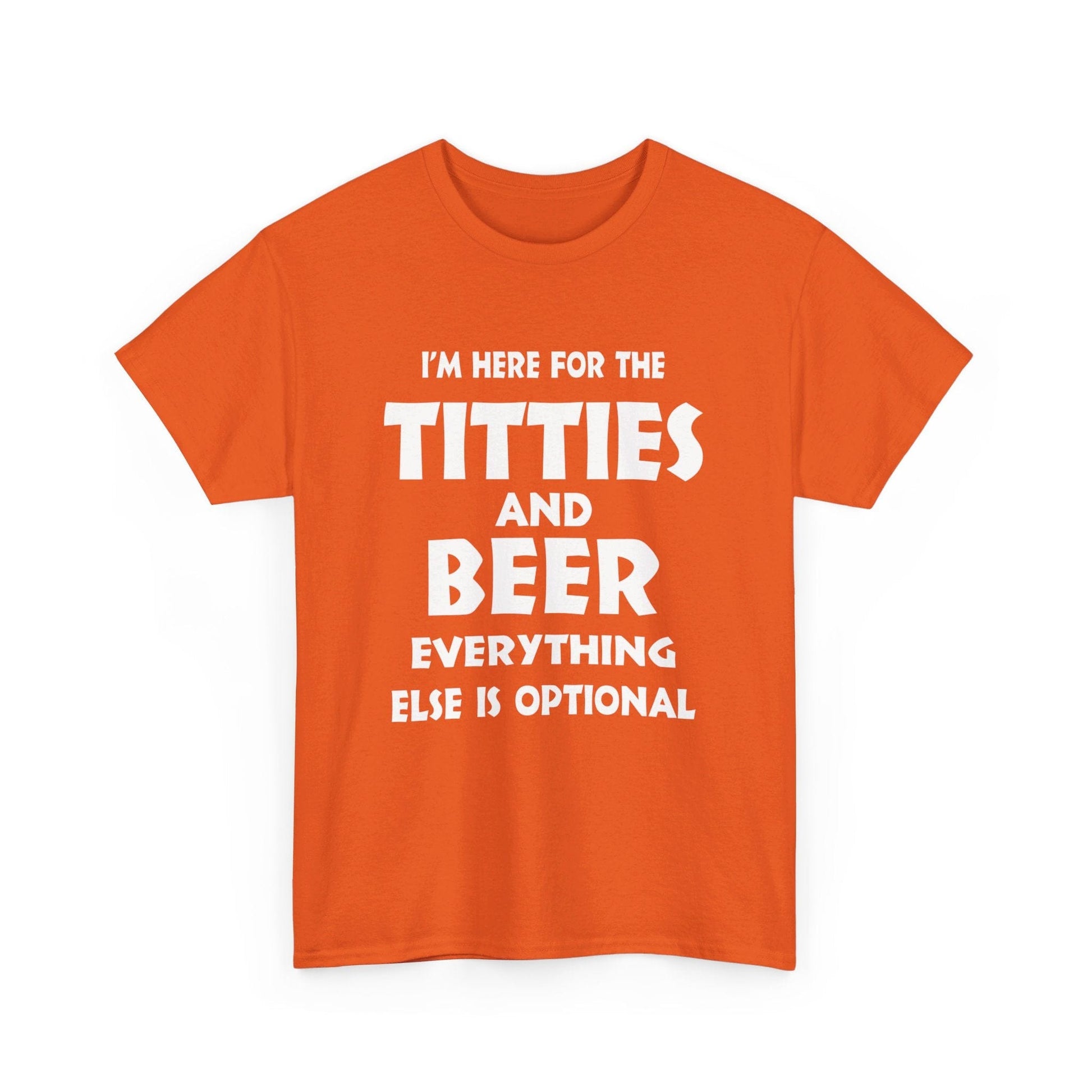 T-Shirt I'm Here For The Titties And Beer - Gildan 5000 Unisex T-shirt GiftsByJeff Gifts By Jeff Pittsburgh PA