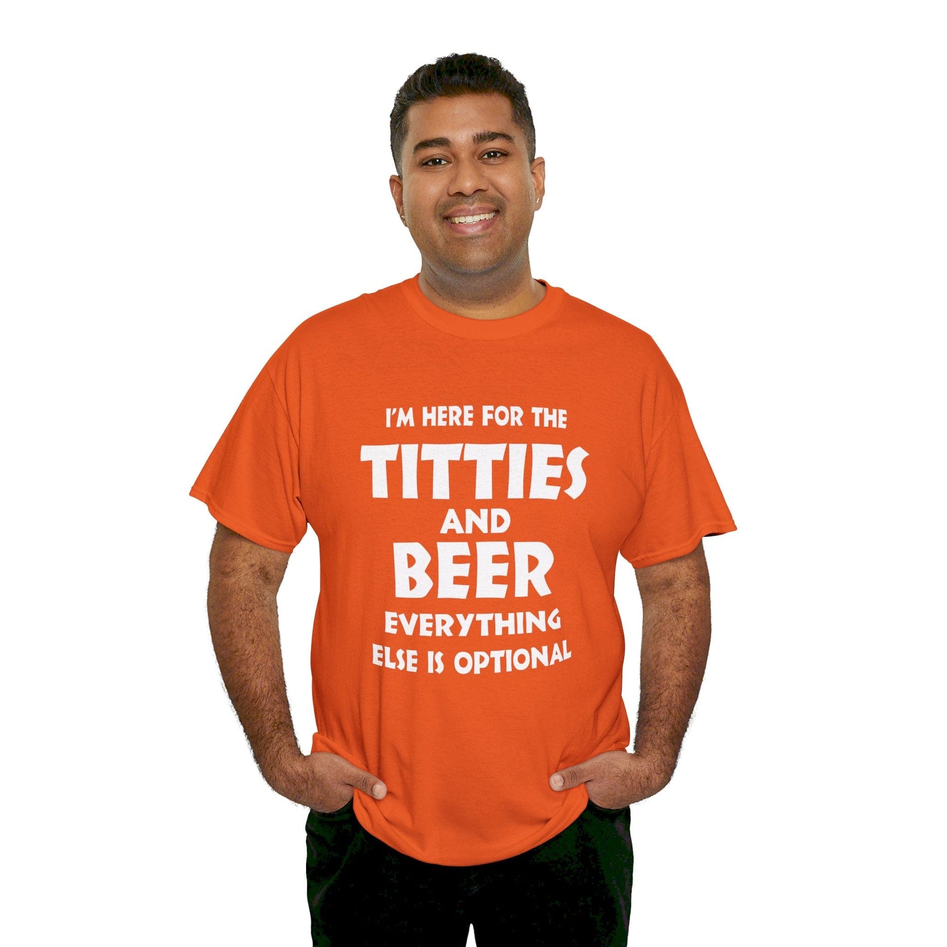 T-Shirt I'm Here For The Titties And Beer - Gildan 5000 Unisex T-shirt GiftsByJeff Gifts By Jeff Pittsburgh PA