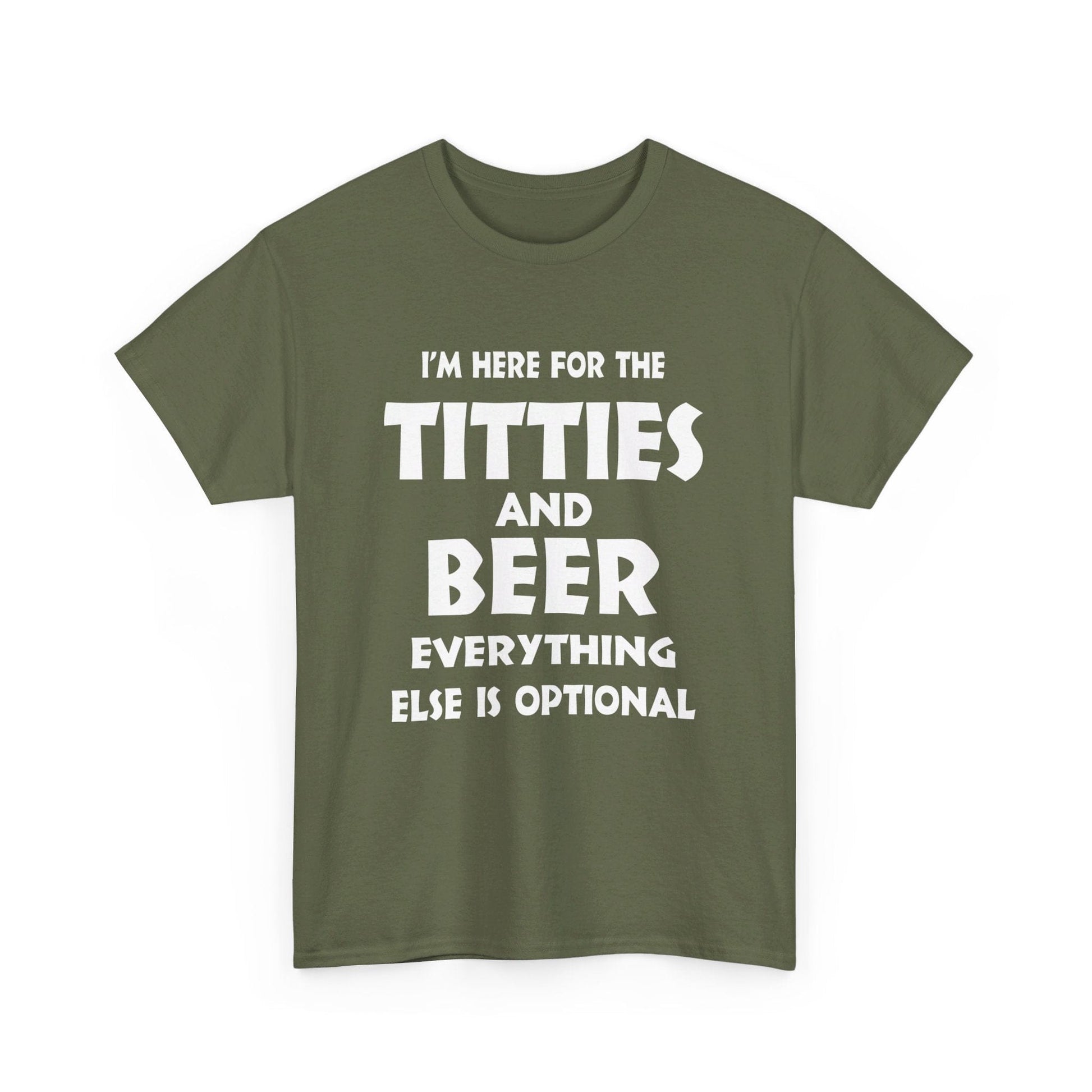 T-Shirt I'm Here For The Titties And Beer - Gildan 5000 Unisex T-shirt GiftsByJeff Gifts By Jeff Pittsburgh PA