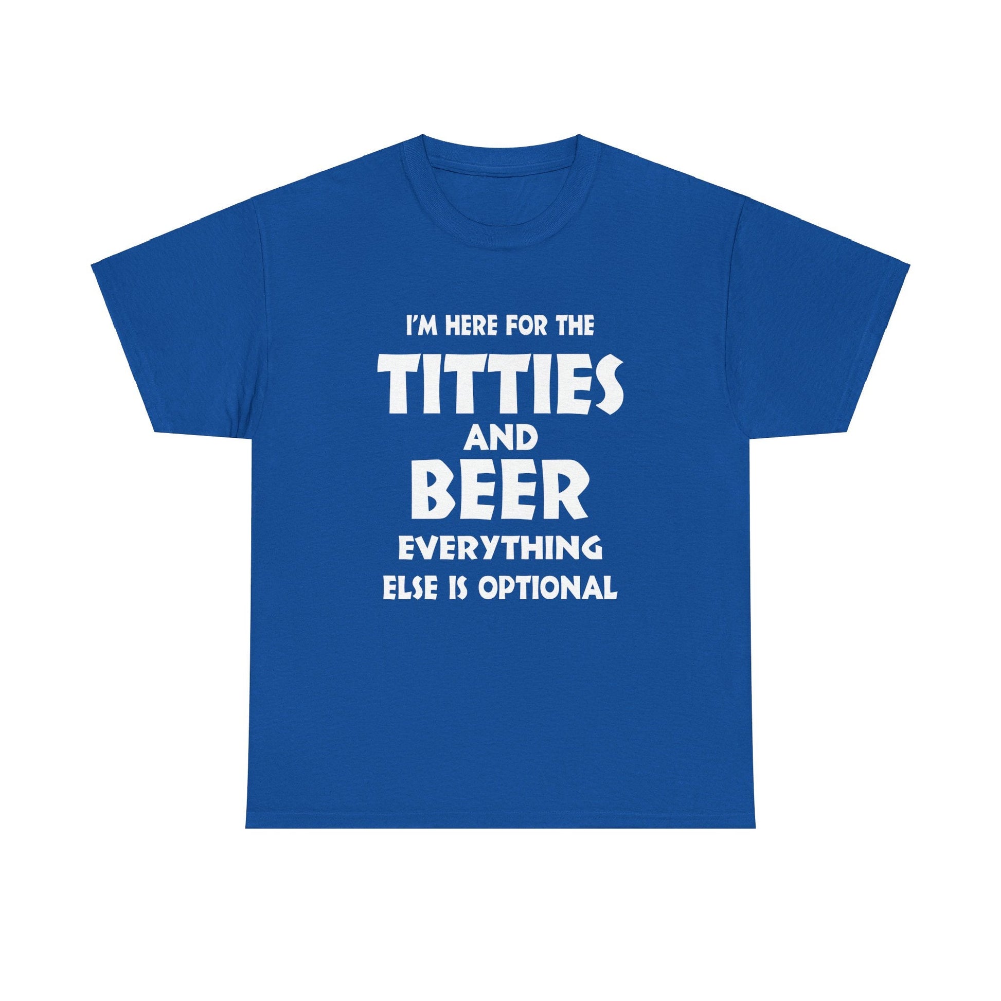 T-Shirt I'm Here For The Titties And Beer - Gildan 5000 Unisex T-shirt GiftsByJeff Gifts By Jeff Pittsburgh PA