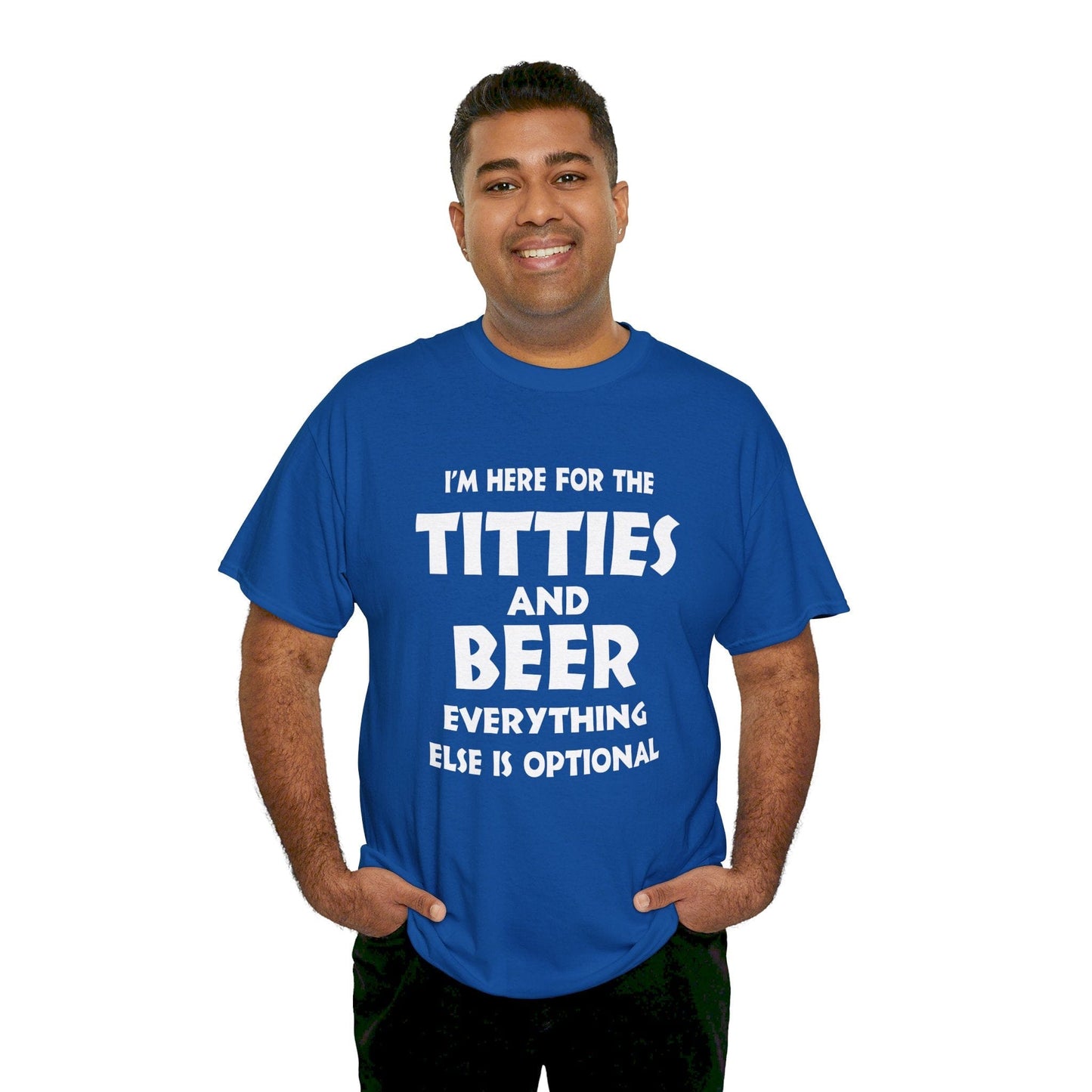 T-Shirt I'm Here For The Titties And Beer - Gildan 5000 Unisex T-shirt GiftsByJeff Gifts By Jeff Pittsburgh PA