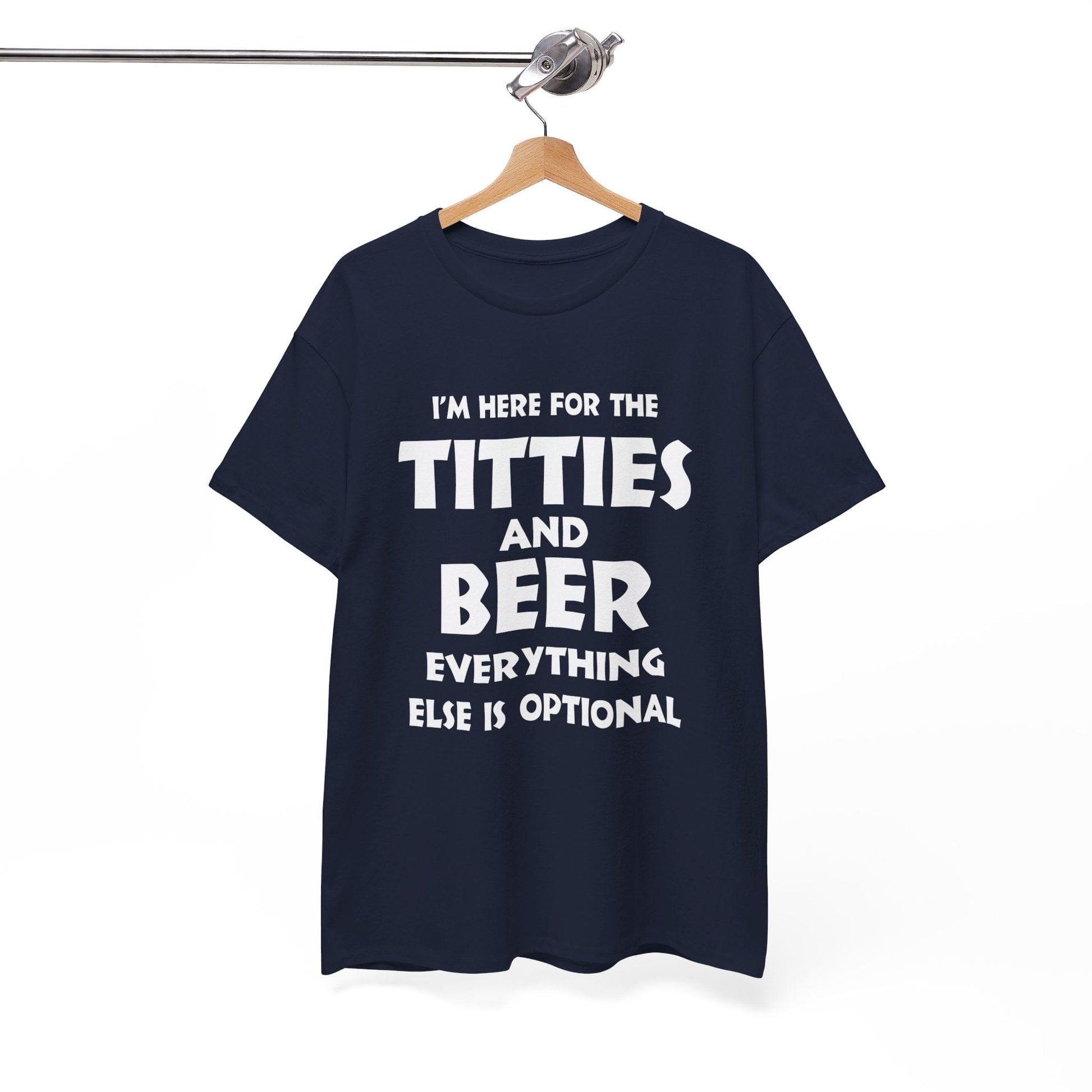 T-Shirt I'm Here For The Titties And Beer - Gildan 5000 Unisex T-shirt GiftsByJeff Gifts By Jeff Pittsburgh PA