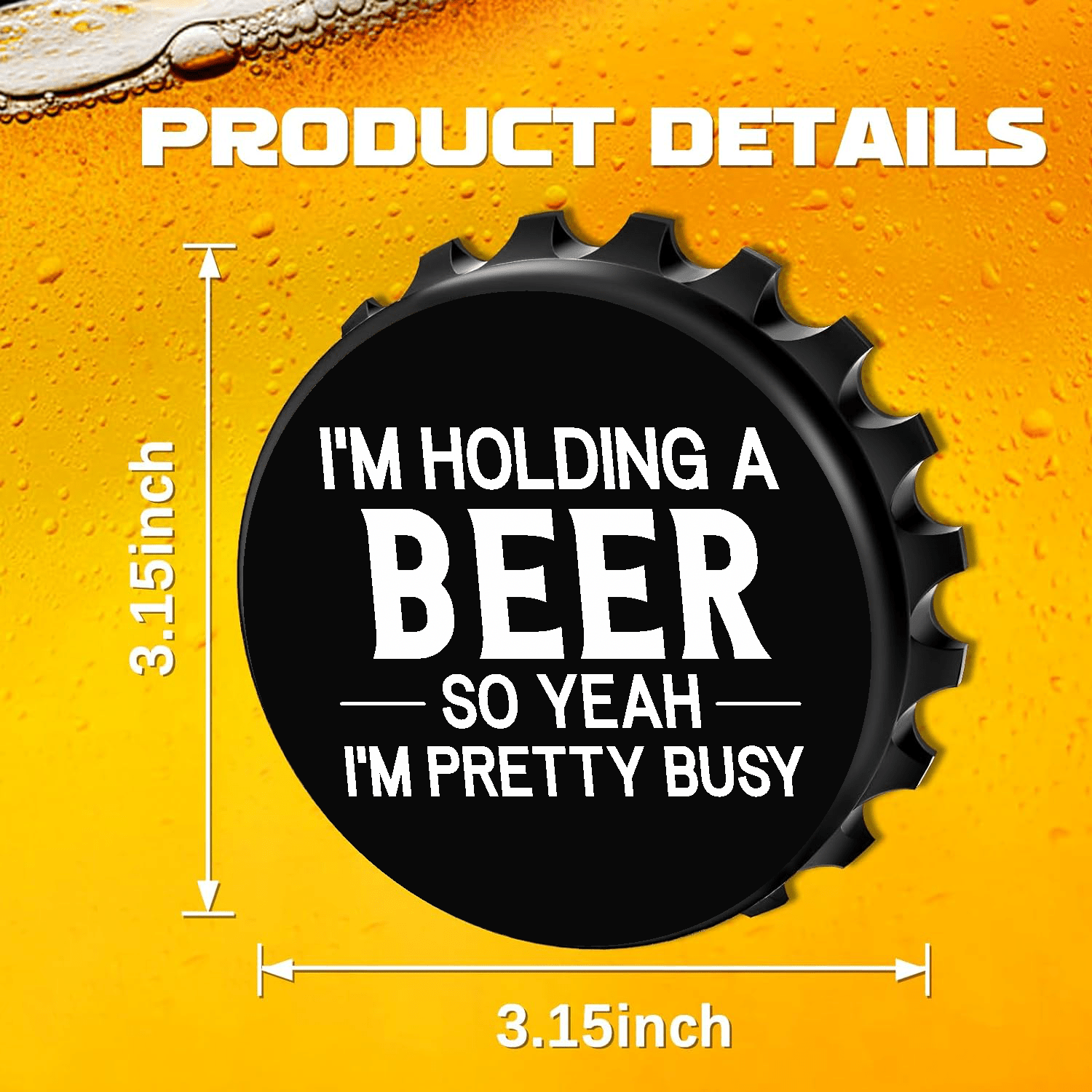 accessories I'm Holding A Beer - Designer Beer Bottle Opener Magnet for Refrigerator, Gifts for Beer Lovers, Black GiftsByJeff Gifts By Jeff Pittsburgh PA