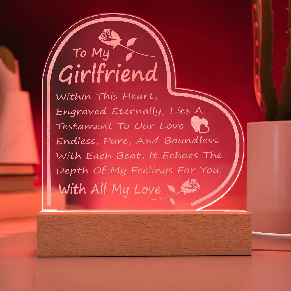 Jewelry Infinite Love Engraved Heart Plaque - For Girlfriend GiftsByJeff Gifts By Jeff Pittsburgh PA