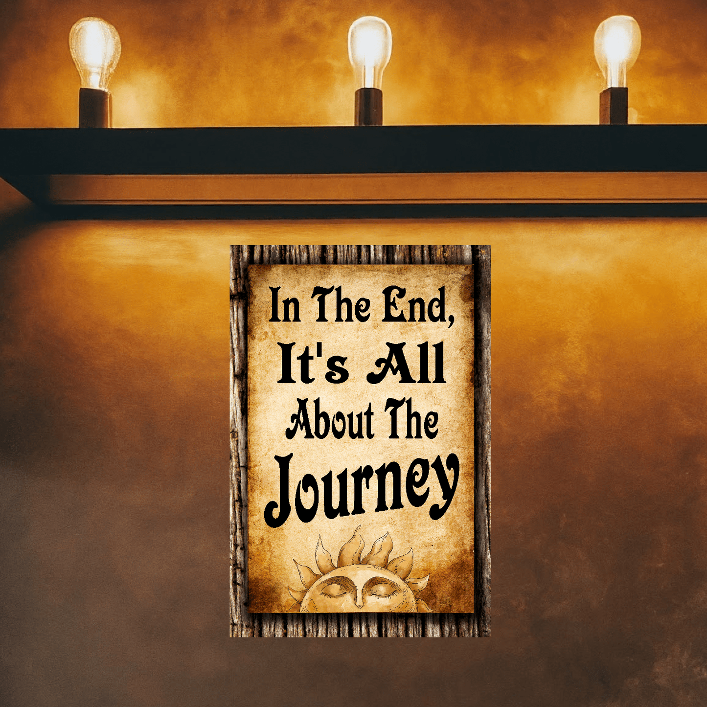 accessories It's All About The Journey - 12" x 18" Vintage Metal Sign GiftsByJeff Gifts By Jeff Pittsburgh PA