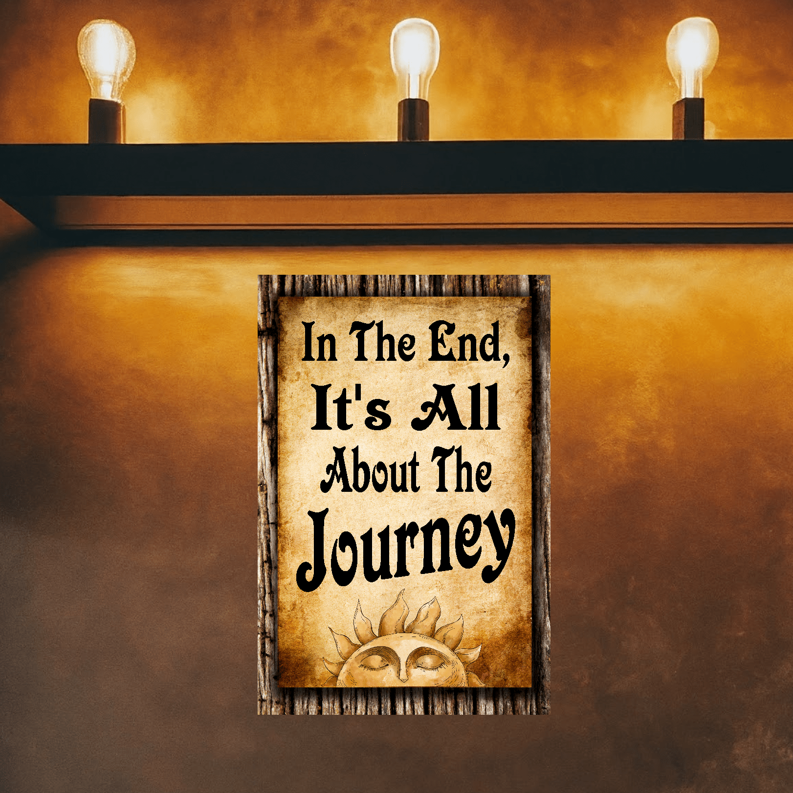 accessories It's All About The Journey - 12" x 18" Vintage Metal Sign GiftsByJeff Gifts By Jeff Pittsburgh PA