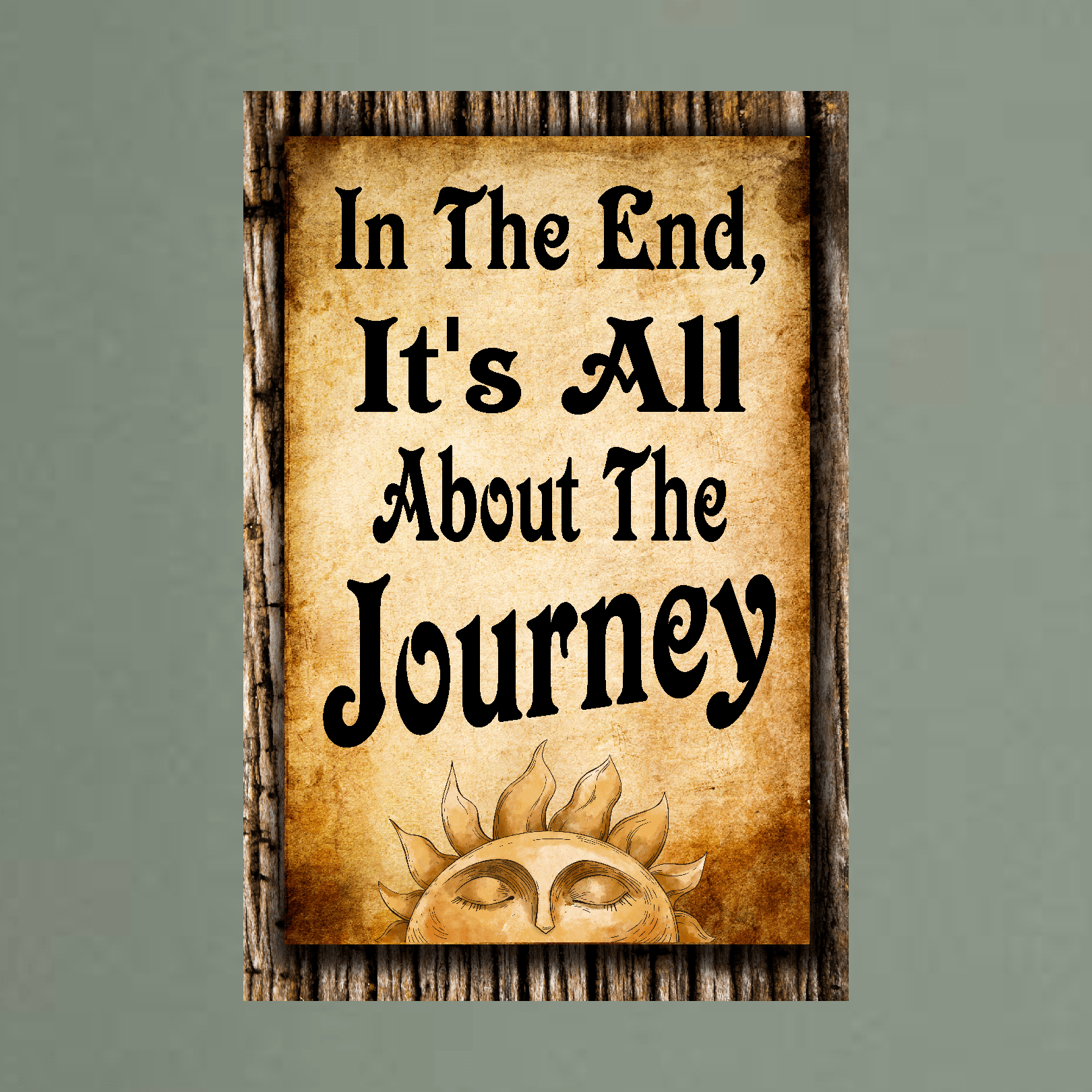 accessories It's All About The Journey - 12" x 18" Vintage Metal Sign GiftsByJeff Gifts By Jeff Pittsburgh PA