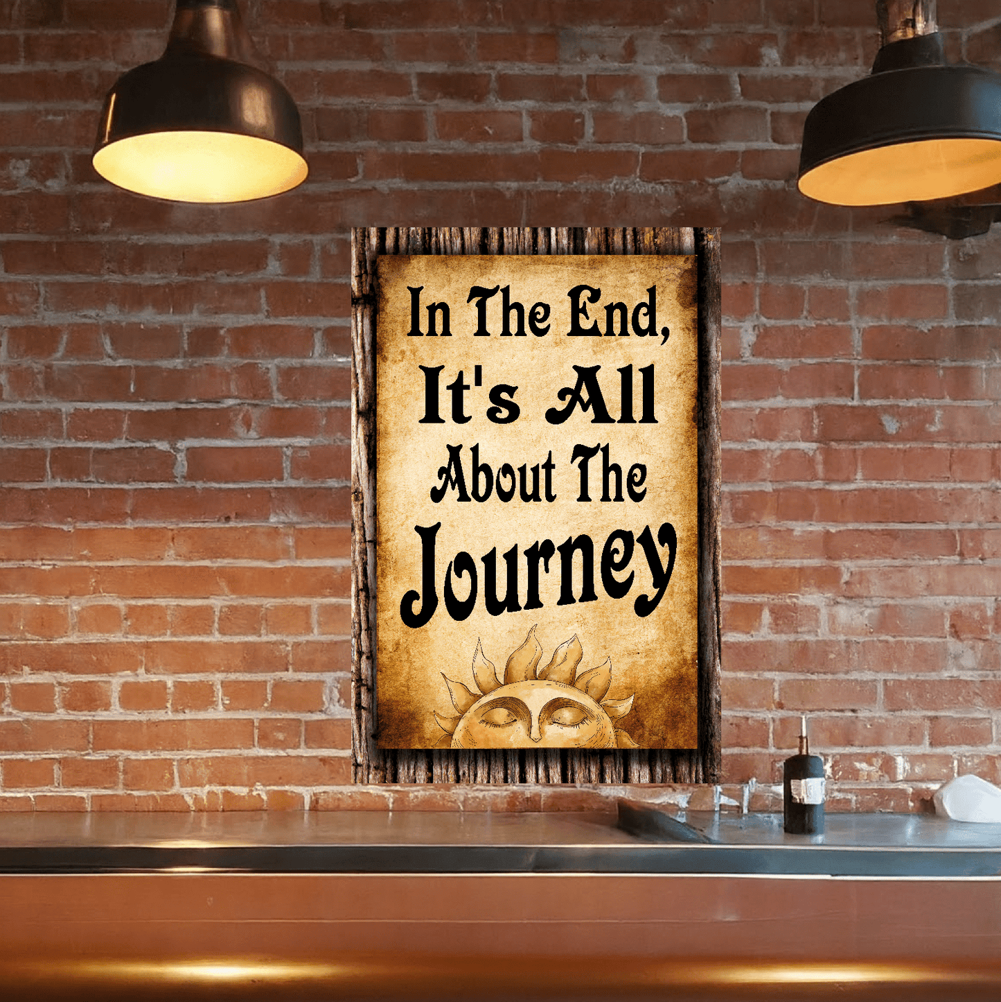 accessories It's All About The Journey - 12" x 18" Vintage Metal Sign GiftsByJeff Gifts By Jeff Pittsburgh PA