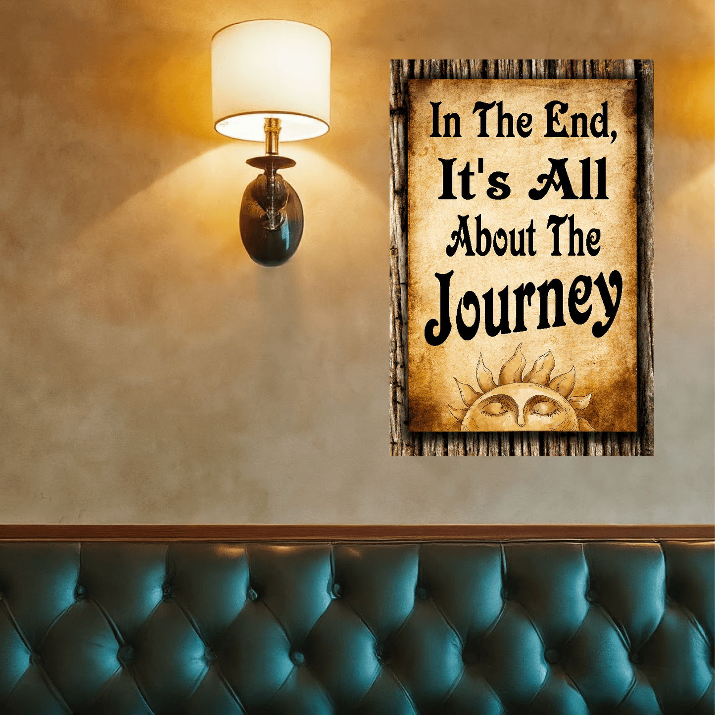 accessories It's All About The Journey - 12" x 18" Vintage Metal Sign GiftsByJeff Gifts By Jeff Pittsburgh PA