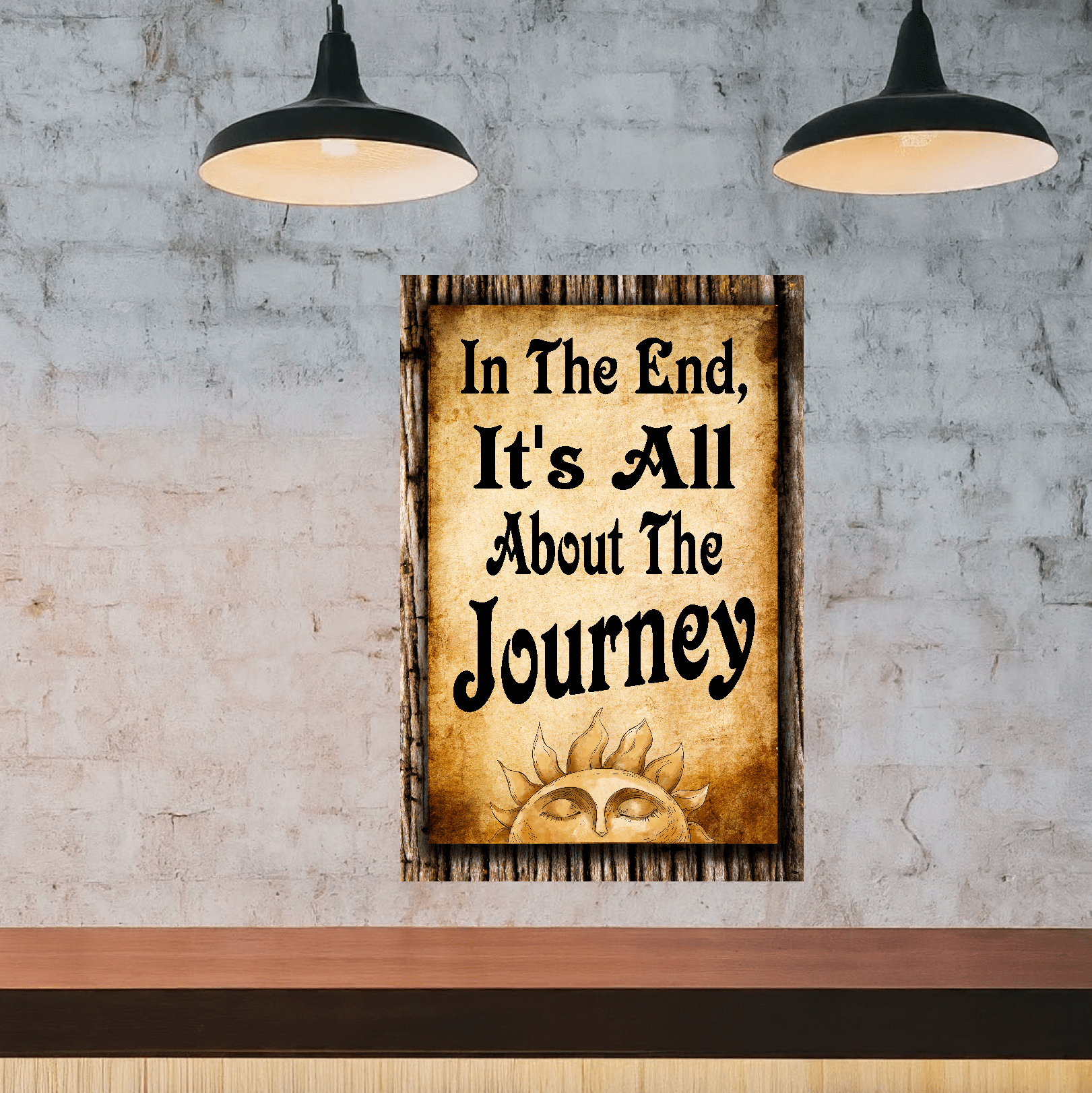 accessories It's All About The Journey - 12" x 18" Vintage Metal Sign GiftsByJeff Gifts By Jeff Pittsburgh PA