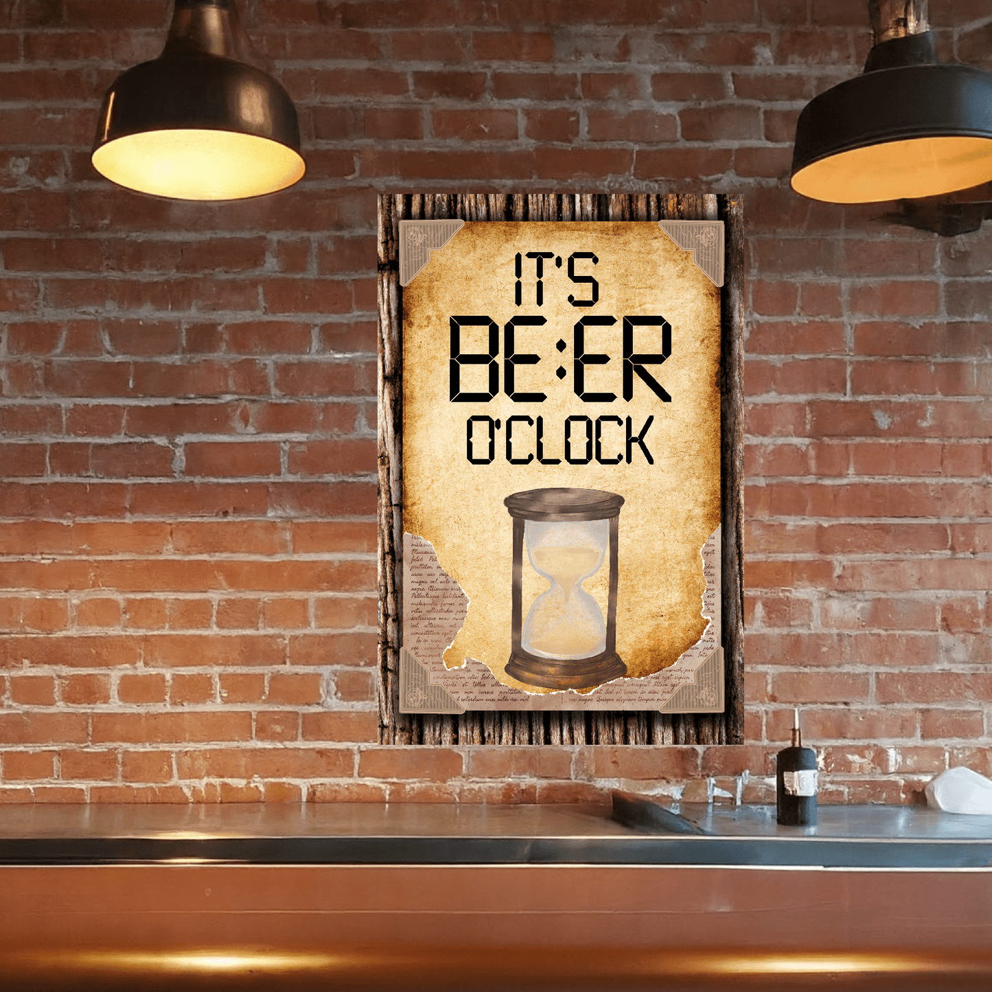 accessories It's BEER O'clock (Paper) - 12" x 18" Vintage Metal Sign GiftsByJeff Gifts By Jeff Pittsburgh PA