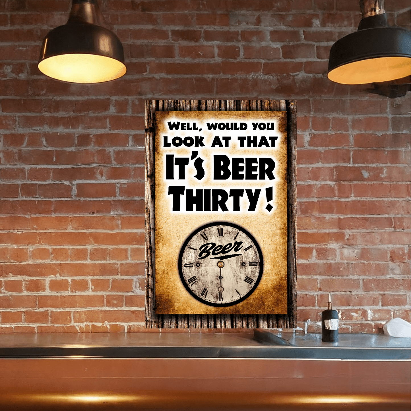 accessories Look At That, It's BEER THIRTY - 12" x 18" Vintage Metal Sign (Free Bottle Opener) GiftsByJeff Gifts By Jeff Pittsburgh PA