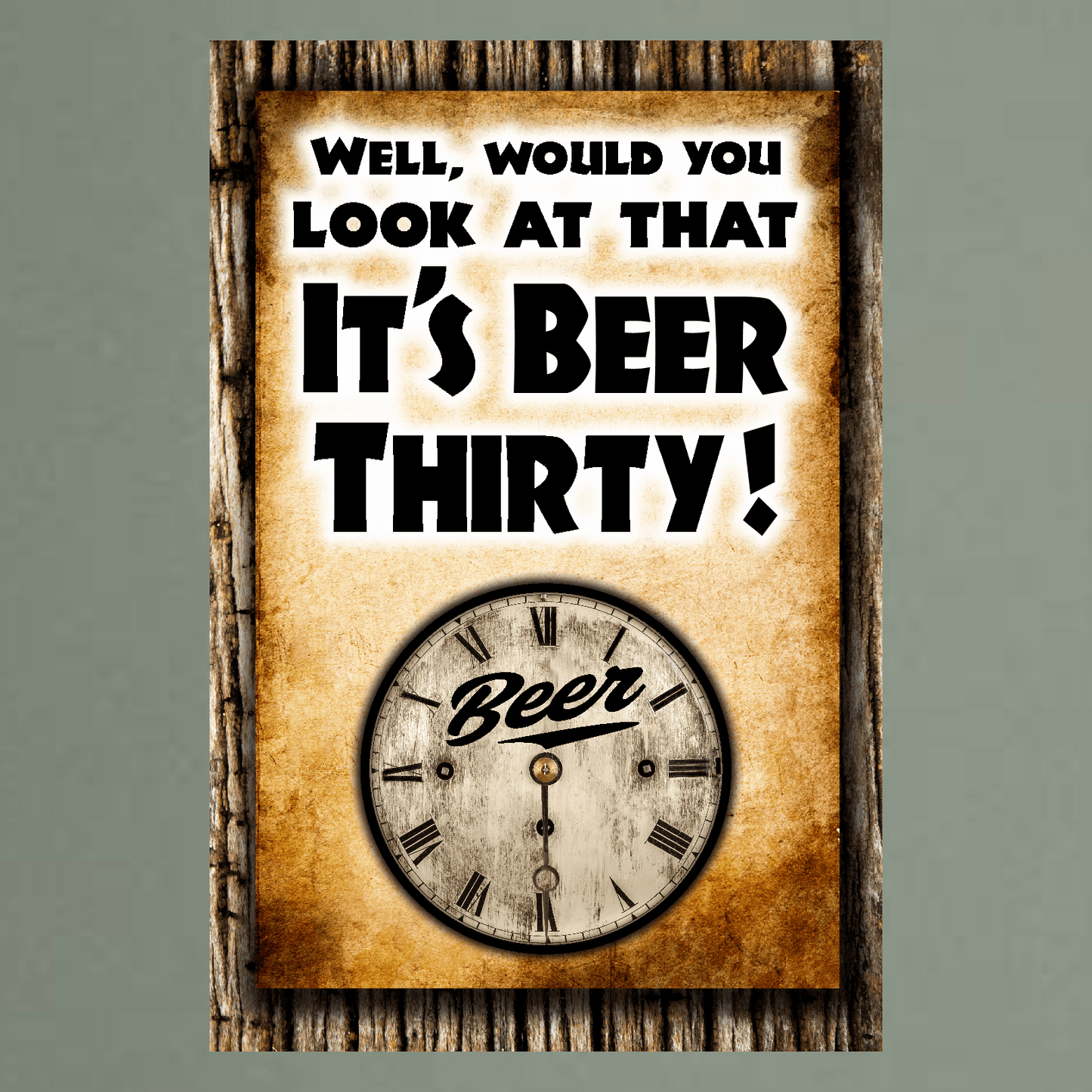 accessories Look At That, It's BEER THIRTY - 12" x 18" Vintage Metal Sign (Free Bottle Opener) GiftsByJeff Gifts By Jeff Pittsburgh PA