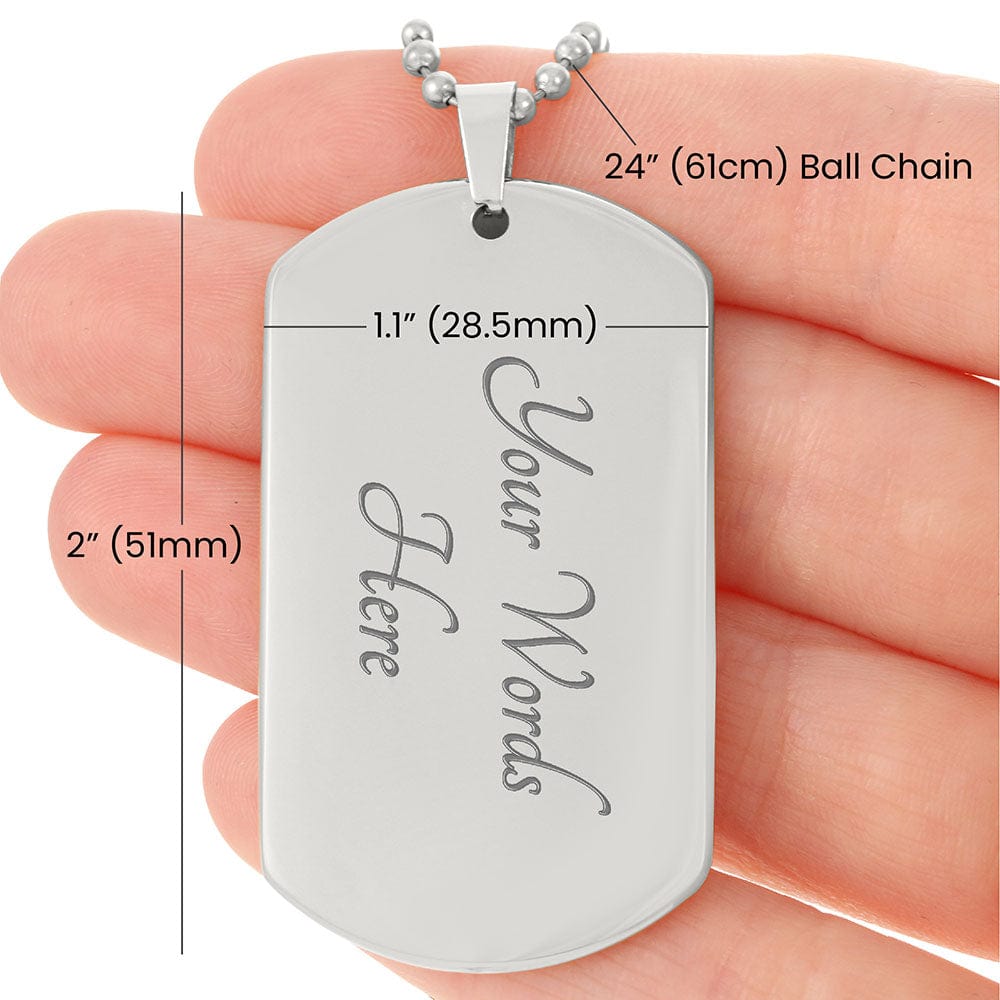 Jewelry Love My Army Soldier - Custom Engraved Dog Tag Necklace GiftsByJeff Gifts By Jeff Pittsburgh PA