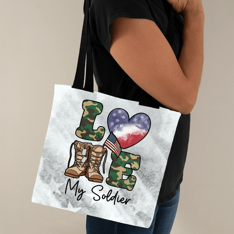 Tote Bag Love My Soldier Classic Tote Bag GiftsByJeff Gifts By Jeff Pittsburgh PA