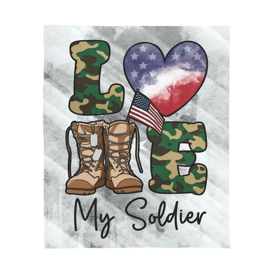 Blanket Love My Soldier Jersey Fleece Blanket GiftsByJeff Gifts By Jeff Pittsburgh PA