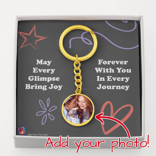 Jewelry Luxury Keychain (Gold Color) / No Carry Memories, Hold Moments: Personalized Round  Photo Keychain GiftsByJeff Gifts By Jeff Pittsburgh PA