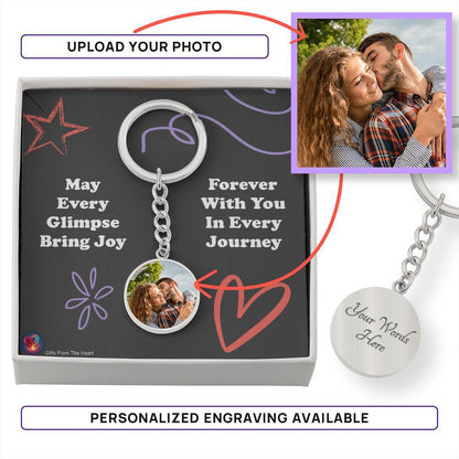 Jewelry Luxury Keychain (Silver Color) / No Carry Memories, Hold Moments: Personalized Round  Photo Keychain GiftsByJeff Gifts By Jeff Pittsburgh PA