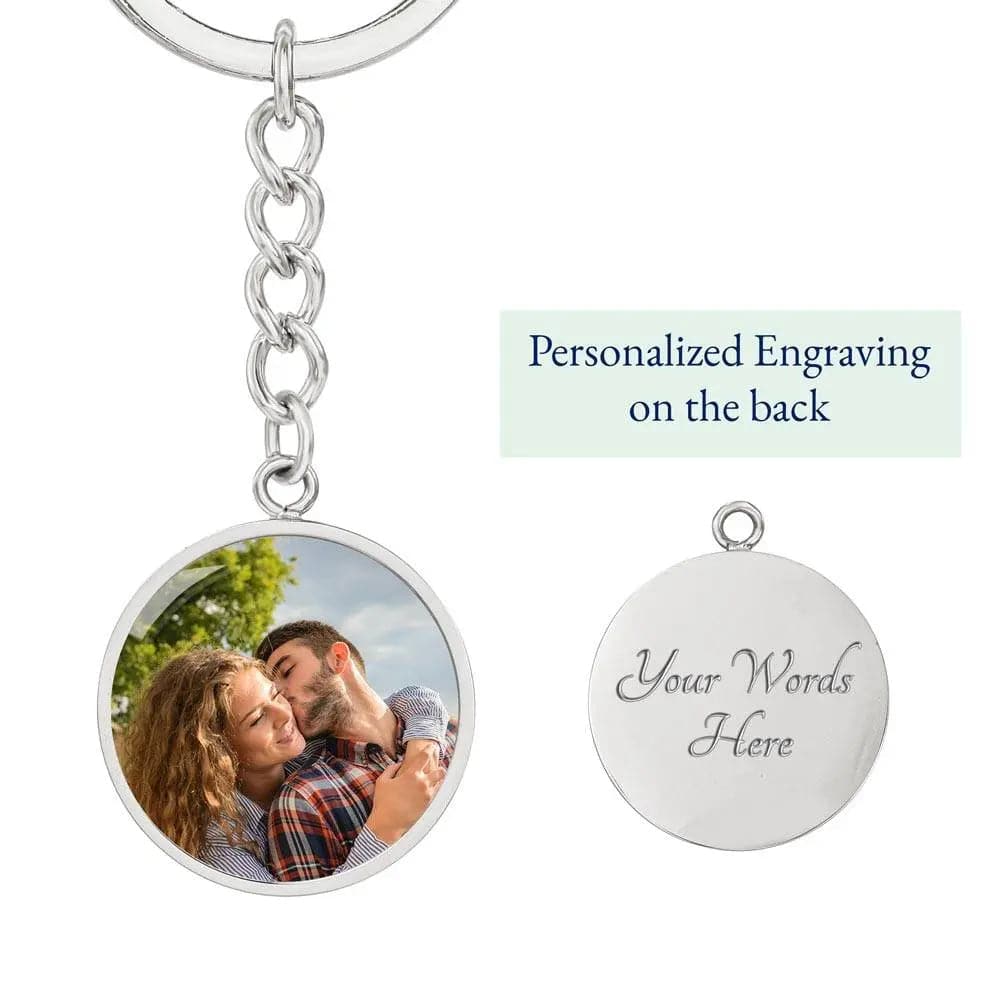 Jewelry Luxury Keychain (Silver Color) / Yes Carry Memories, Hold Moments: Personalized Round  Photo Keychain GiftsByJeff Gifts By Jeff Pittsburgh PA