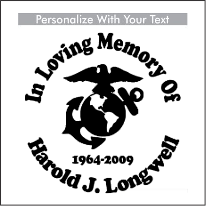 Car Decals Marine Corps Symbol - Celebration Of Life Decal GiftsByJeff Gifts By Jeff Pittsburgh PA